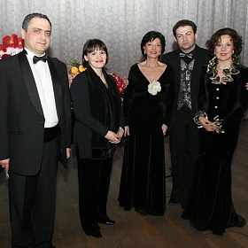 С Александром Сариевым, Нани Брегвадзе, Давидом Гвинианидзе и Галиной Преображенской.